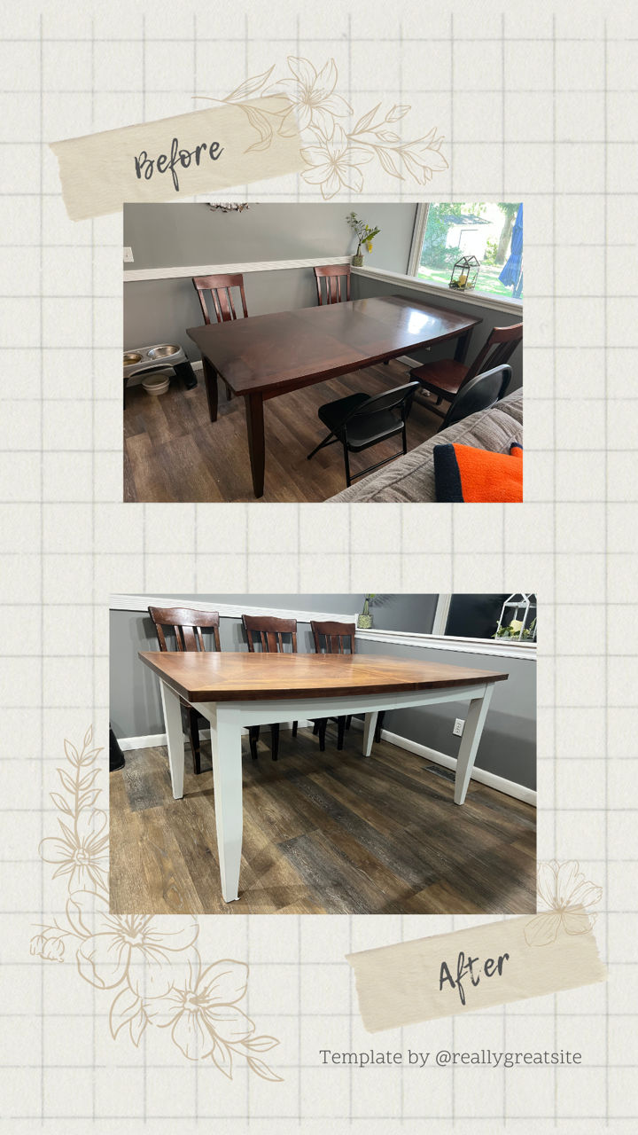 DIY Re-Finishing your Dining Room Table to Farmhouse style